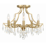 Cedar Semi Flush Mount 18.5'' Vibrant Gold