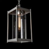 Cela Outdoor Pendant Large detail in Coastal Burnished Steel, Clear Glass, by Hubbardton Forge