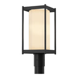 Cela Outdoor Post Lantern in Coastal Black, Opal Glass by Hubbardton Forge