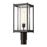 Cela Outdoor Post Lantern in Coastal Bronze, Clear Glass by Hubbardton Forge