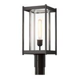 Cela Outdoor Post Lantern in Coastal Oil Rubbed Bronze, Clear Glass by Hubbardton Forge