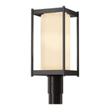 Cela Outdoor Post Lantern in Coastal Oil Rubbed Bronze, Opal Glass by Hubbardton Forge