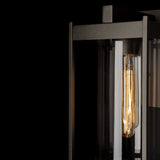 Cela Outdoor Wall Light Small detail in Coastal Oil Rubbed Bronze, Clear Glass, by Hubbardton Forge