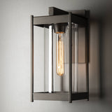Cela Outdoor Wall Light Small detail in Coastal Oil Rubbed Bronze, Clear Glass, by Hubbardton Forge