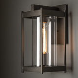 Cela Outdoor Wall Light Small detail in Coastal Oil Rubbed Bronze, Clear Glass, by Hubbardton Forge