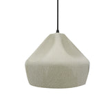 Celadon Green Crackle-Black Cord Crease Small Ceramic Pendant by Justice Design