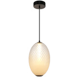 Celeste LED Oval Pendant Light White By Artcraft - Front View1