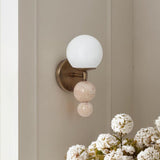 Celestia Wall Sconce Plated Matte Antique Brass By Renwil Lifestyle View 1