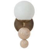 Celestia Wall Sconce Plated Matte Antique Brass By Renwil Main View 2
