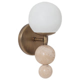 Celestia Wall Sconce Plated Matte Antique Brass By Renwil Main View 3