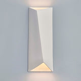 Ceramic ADA Diagonal Diagonal Rectangle LED Wall Sconce Bisque By Justice - Lifestyle View