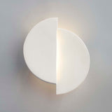 Ceramic ADA Offset Circle LED Wall Sconce Bisque By Justice Light View