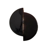 Ceramic ADA Offse Circle LED Wall Sconce Gloss Black By Justice