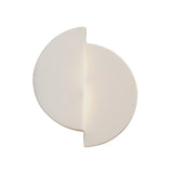 Ceramic ADA Offse Circle LED Wall Sconce Matte White By Justice