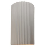 Ceramic ADA Pleated Cylinder Large Bisque By Justice Design