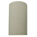 Ceramic ADA Pleated Cylinder Large Celadon Green Crackle By Justice Design