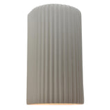 Ceramic ADA Pleated Cylinder Large Matte White By Justice Design