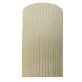 Ceramic ADA Pleated Cylinder Large Vanilla Gloss By Justice Design