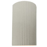 Ceramic ADA Pleated Cylinder Large White Crackle By Justice Design