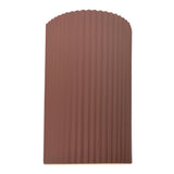 Ceramic ADA Pleated Cylinder Small Canyon Clay By Justice Design