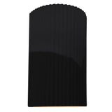 Ceramic ADA Pleated Cylinder Small Gloss Black By Justice Design