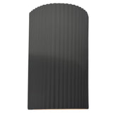 Ceramic ADA Pleated Cylinder Small Gloss Gray By Justice Design
