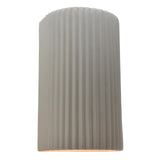 Ceramic ADA Pleated Cylinder Small Matte White By Justice Design