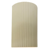 Ceramic ADA Pleated Cylinder Small Vanilla Gloss By Justice Design