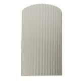 Ceramic ADA Pleated Cylinder Small White Crackle By Justice Design