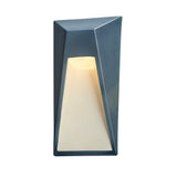 Ceramic ADA Vertice LED Outdoor Wall Sconce Midnight Sky Matte White By Justice