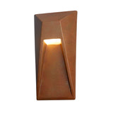 Ceramic ADA Vertice LED Outdoor Wall Sconce Rust Patina By Justice