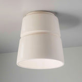 Ceramic Cone Flushmount Matte White By Justice Lifestyle View