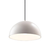 Ceramic Dome Pendant Matte White Brushed Nickel By Justice
