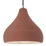 Ceramic Droplet 1 Light Pendant Large Canyon Clay By Justice Design