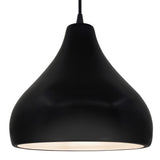 Ceramic Droplet 1 Light Pendant Large Carbon Matte Black By Justice Design