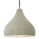 Ceramic Droplet 1 Light Pendant Large Celadon Green Crackle By Justice Design