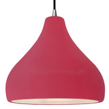 Ceramic Droplet 1 Light Pendant Large Cerise By Justice Design