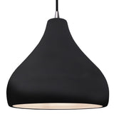Ceramic Droplet 1 Light Pendant Large Carbon Gloss Black By Justice Design
