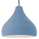 Ceramic Droplet 1 Light Pendant Large Sky Blue By Justice Design
