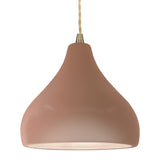 Ceramic Droplet 1 Light Pendant Small Adobe By Justice Design