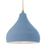 Ceramic Droplet 1 Light Pendant Small Sky Blue By Justice Design