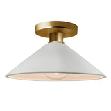 Ceramic Flare Semi Flush Bisque By Justice Design