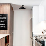 Ceramic Flare Semi Flush Carbon Matte Black By Justice Design Lifestyle View