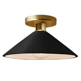 Ceramic Flare Semi Flush Carbon Matte Black By Justice Design