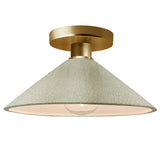 Ceramic Flare Semi Flush Celadon Green Crackle By Justice Design