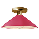 Ceramic Flare Semi Flush Cerise By Justice Design