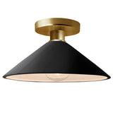 Ceramic Flare Semi Flush Gloss Black By Justice Design