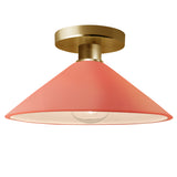 Ceramic Flare Semi Flush Gloss Blush By Justice Design