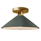 Ceramic Flare Semi Flush Pewter Green By Justice Design