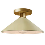Ceramic Flare Semi Flush Vanilla Gloss By Justice Design